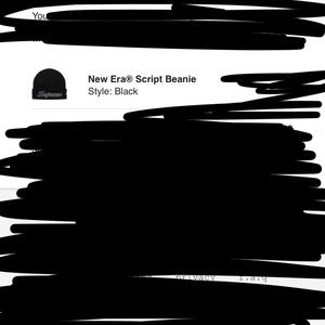 Supreme new era®️ script beanie [black]